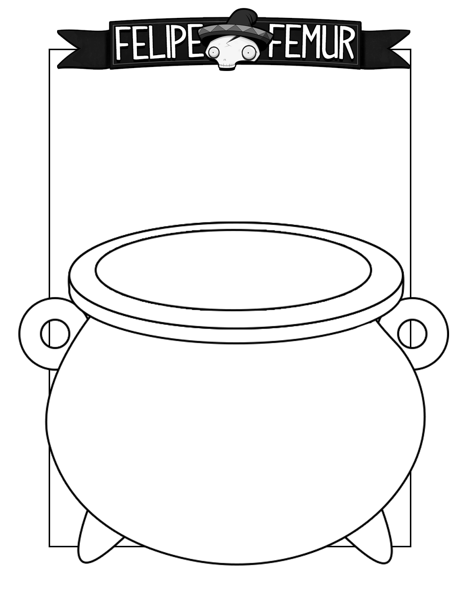 cauldron coloring sheet felipe femur youtube christmas music kids