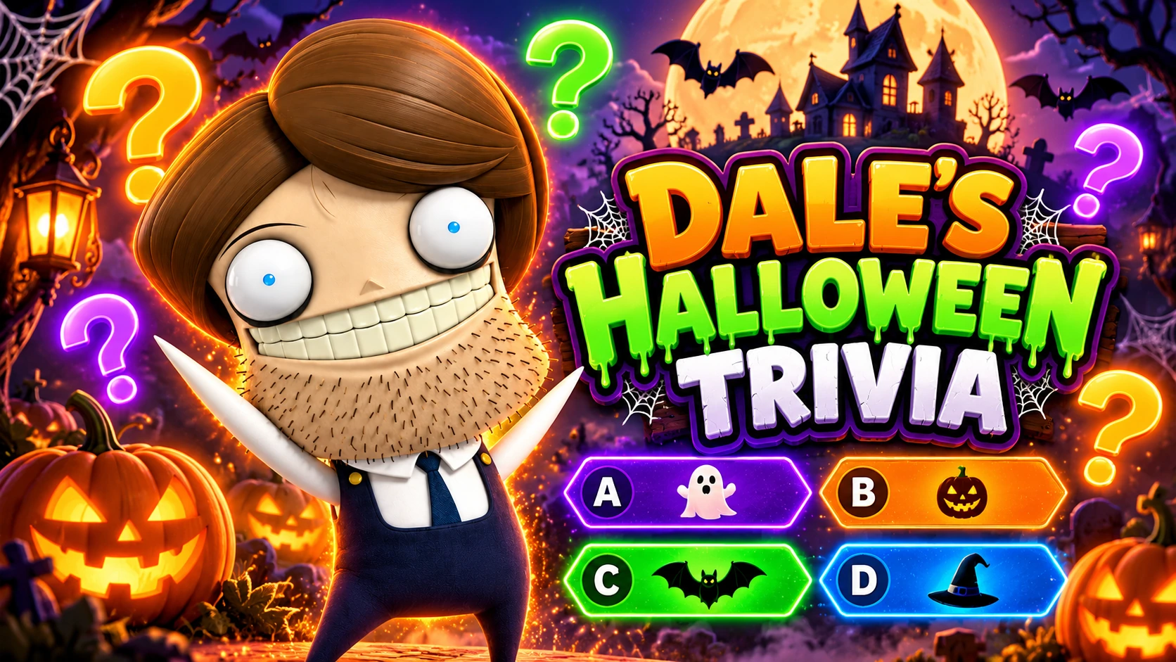 Dale’s Halloween Trivia illustrated artwork