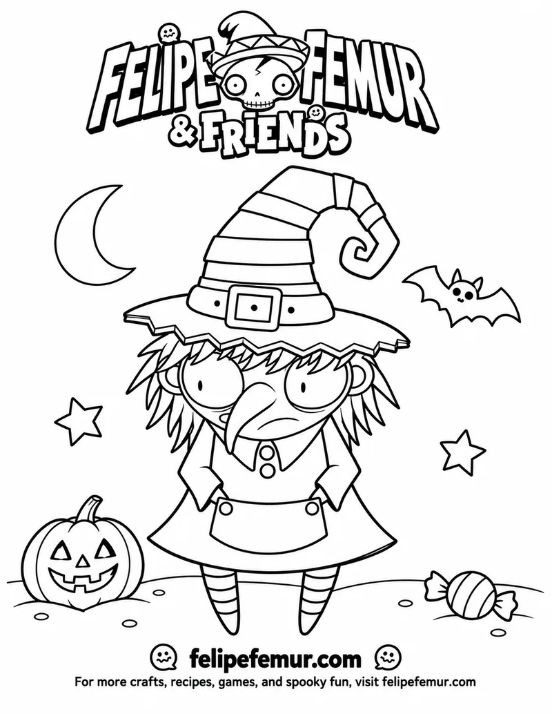 Felipe Femur & Friends coloring page 2 preview