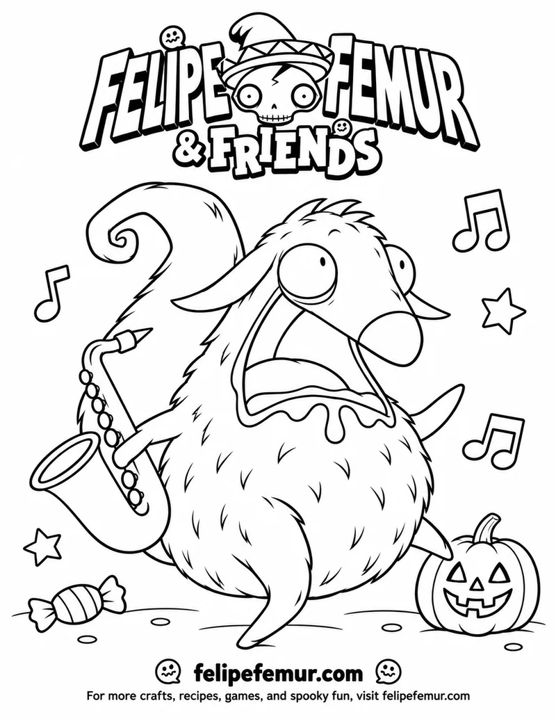 Felipe Femur & Friends coloring page 5