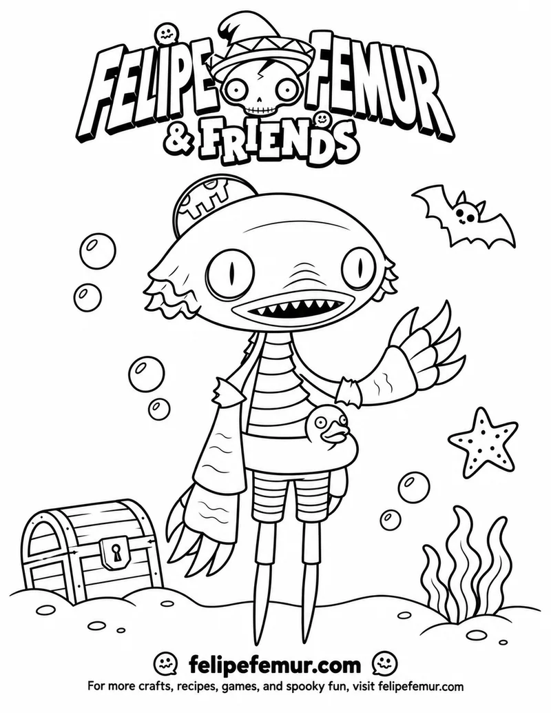 Felipe Femur & Friends coloring page 6