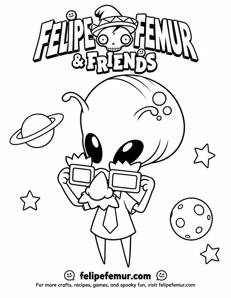 Felipe Femur & Friends coloring page 7