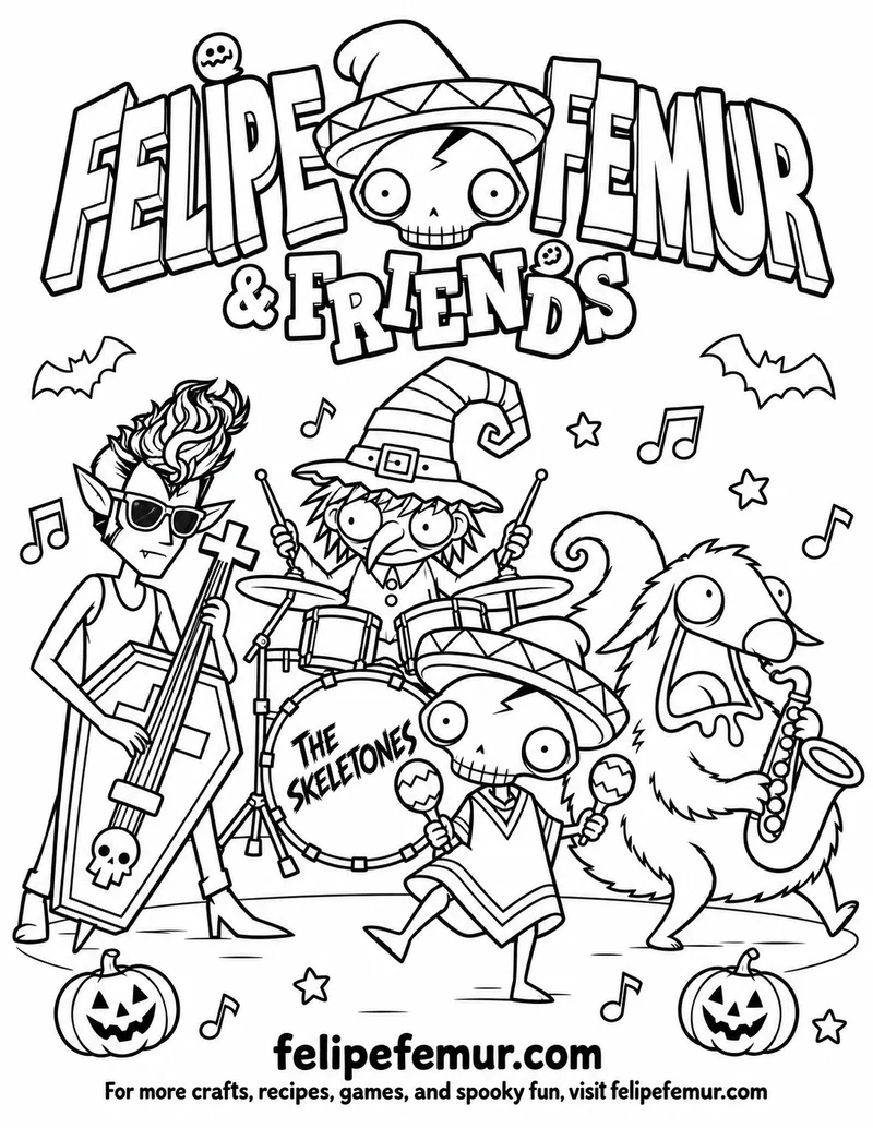 Felipe Femur & Friends coloring page 9