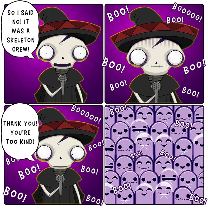 Felipe Femur comic panels